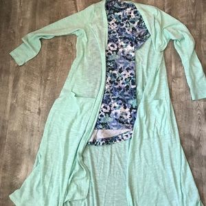 Mint Lularoe Sarah Duster Sweater